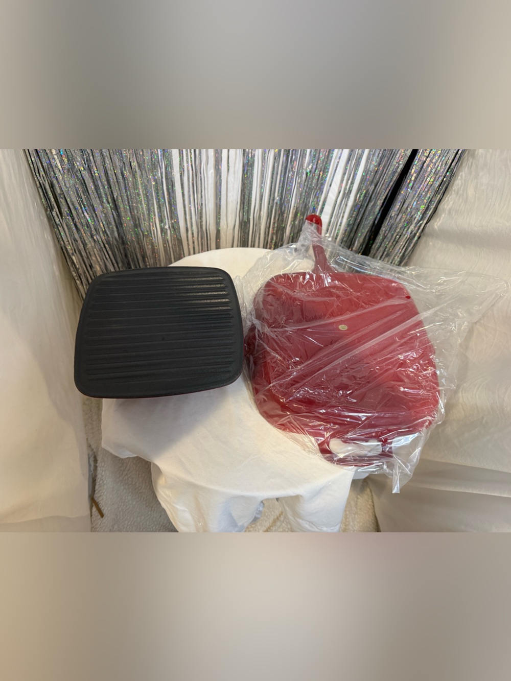 Cast Iron Square Grill Skillet - Red - Picture 7 of 10